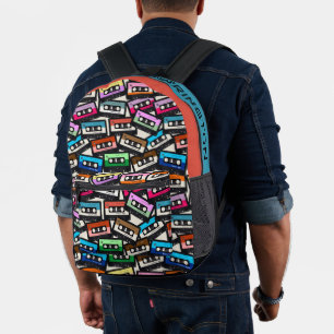 Individuelle Name Retro Casette Tapes Bedruckter Rucksack
