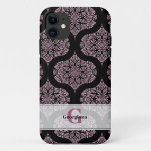 Individuelle Name Retro Dusky Rose Blumenfronten M Case-Mate iPhone Hülle
