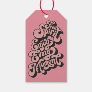 Individuelle Name Retro "Free Spirit" Geschenkanhänger