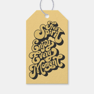 Individuelle Name Retro "Free Spirit" Geschenkanhänger