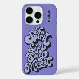 Individuelle Name Retro "Free Spirit" iPhone 16 Pro Hülle