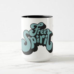 Individuelle Name Retro "Free Spirit" Tasse