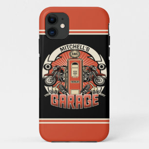 Individuelle Name Retro Gaspumpe Motorradfahrer Ga Case-Mate iPhone Hülle