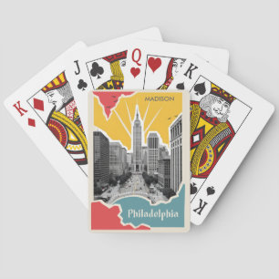 Individuelle Name Retro Philadelphia Spielkarten