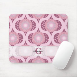 Individuelle Name Retro Radiant Dusky Rose Dot Man Mousepad