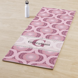 Individuelle Name Retro Radiant Dusky Rose Dot Man Yogamatte