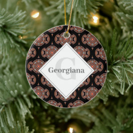 Individuelle Name Retro Safari Sunset Bohemisch Ma Keramik Ornament