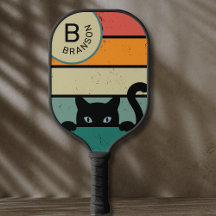 Individuelle Name, Retro-Schwarze Katze