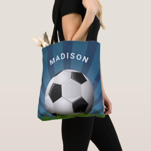 Individuelle Name Retro Soccer Ball Taschen
