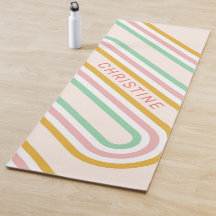 Individuelle Name Retro Yoga Mat
