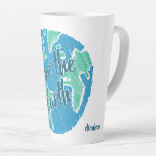 Individuelle Name Rette die Erde Milchtasse