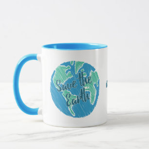 Individuelle Name Rette die Erde Tasse