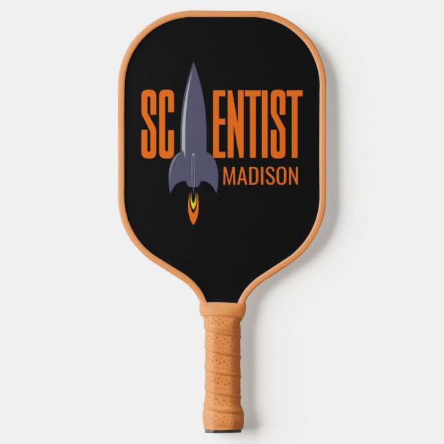 Individuelle Name Rocket Scientist Pickleball Schläger (Vorderseite)