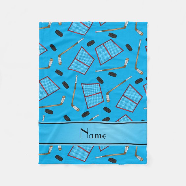 Individuelle Name Rockhockeyschläger Fleecedecke (Vorderseite)