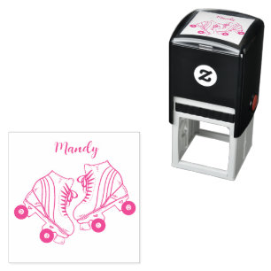 Individuelle Name Roller Skaten Permastempel