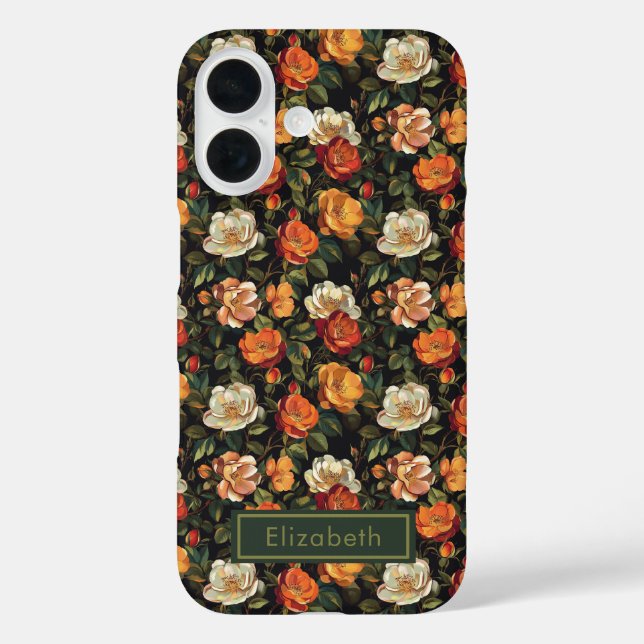 Individuelle Name-Rose für niedliche Rose iPhone 16 Hülle (Rückseite)