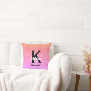 Individuelle Name Rose Gold Glitzer Bridesmaid Ges Kissen
