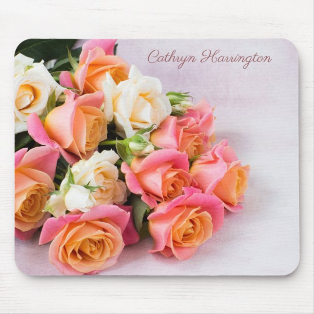 Individuelle Name-Rose-Mauspad Mousepad (Vorne)