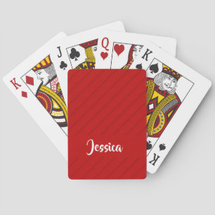 Individuelle Name roter diagonaler Kunststoff stru Spielkarten