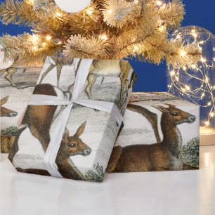 Individuelle Name Roter Hirschhaar, Hind, Roebuck, Geschenkpapier