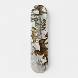 Individuelle Name Roter Hirschhaar, Hind, Roebuck, Skateboard