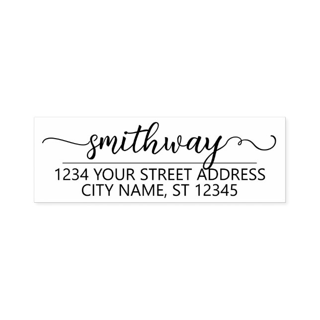 Individuelle Name-Rücksendeadresse Handgeschrieben Permastempel (Design)