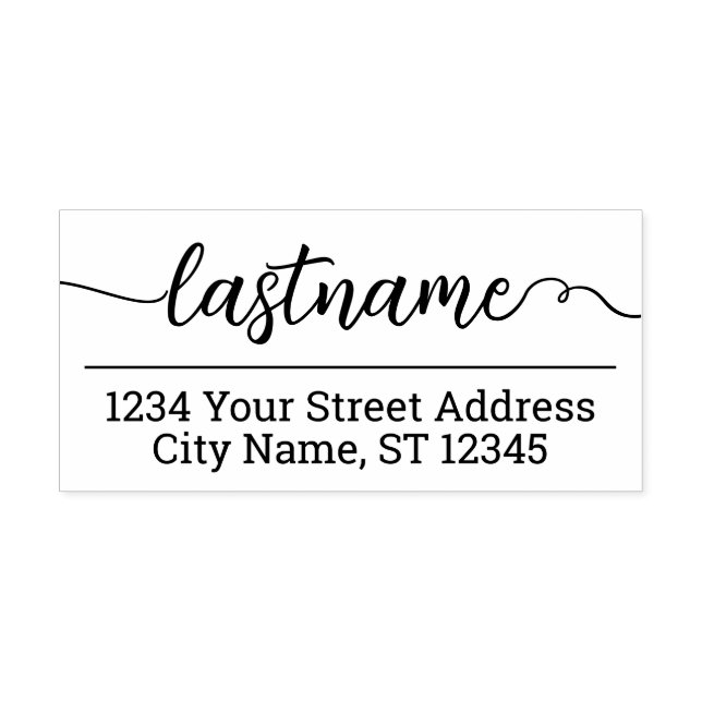 Individuelle Name-Rücksendeadresse Handgeschrieben Permastempel (Design)