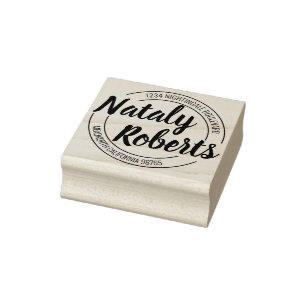 Individuelle Name Rücksendeadresse Personalisiert Gummistempel