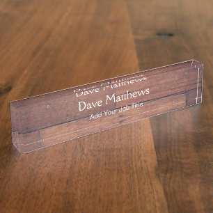 Individuelle Name Rustikales Holzschild Namensplakette