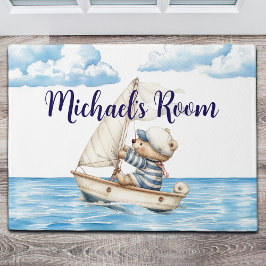 Individuelle Name Sailor Teddy Bar Fußmatte