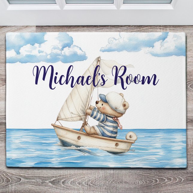 Individuelle Name Sailor Teddy Bar Fußmatte (Von Creator hochgeladen)
