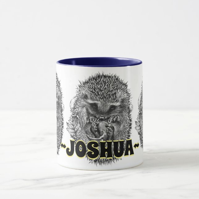 Individuelle Name Schlafen Igel Combi Kaffee Tasse (Zentrum)