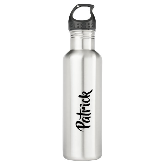 Individuelle Name schlicht Edelstahlflasche (Vorderseite)