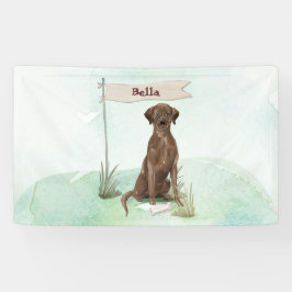 Individuelle Name Schokolade Labrador Haustier Hun Banner