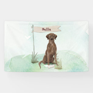 Individuelle Name Schokolade Labrador Haustier Hun Banner