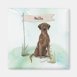 Individuelle Name Schokolade Labrador Haustier Hun Magnet