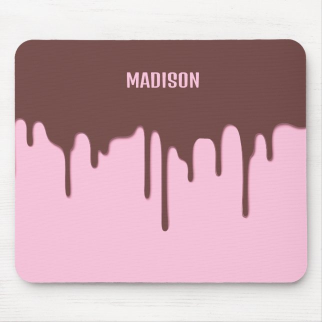 Individuelle Name Schokolade Tropfen Mousepad (Vorne)