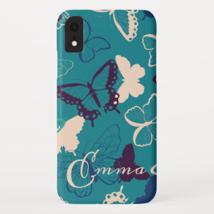 Individuelle Name Schönes Schmetterlingsmuster Case-Mate iPhone Hülle