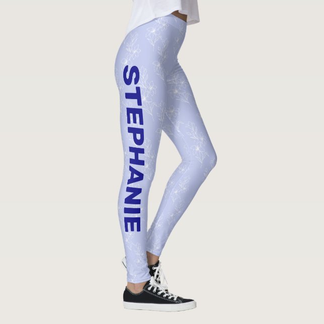Individuelle Name School Team Light blue white Blu Leggings (Rechts)