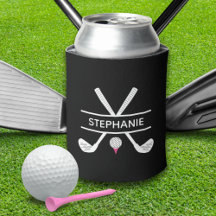 Individuelle Name Schwarz-weiß Pink Golf