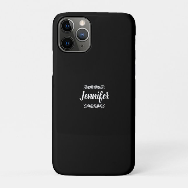 Individuelle Name Schwarzweiß Case-Mate iPhone Hülle (Rückseite)
