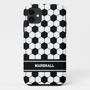 Individuelle Name Schwarzweißball-Muster Case-Mate iPhone Hülle
