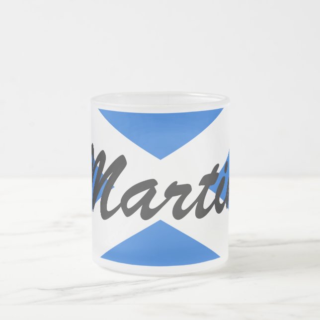 Individuelle Name Scottish Flag Mugt Mattglastasse (Mittel)