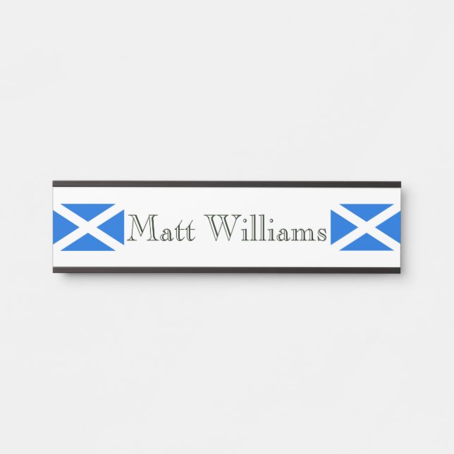 Individuelle Name Scottish Flag npt Türschild (Vorderseite )
