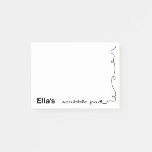 Individuelle Name Scribble Pad Post-it Klebezettel