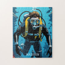 Individuelle Name Scuba Diver