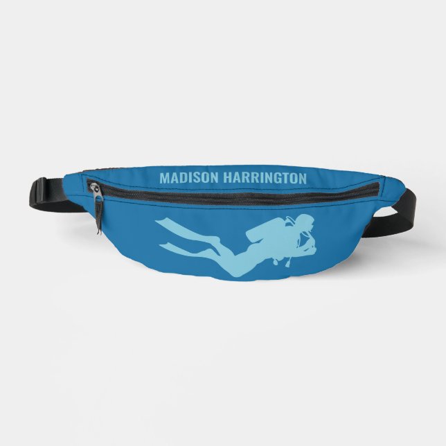Individuelle Name Scuba Diver Bauchtasche (Vorderseite)