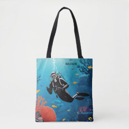 Individuelle Name Scuba Diver Tasche