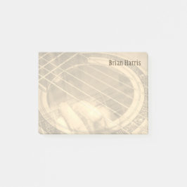 Individuelle Name sepia akustische Gitarre Fingera Post-it Klebezettel
