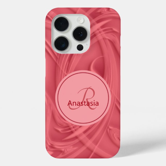 Individuelle Name Shadow Steaks Red Artwork Case-Mate iPhone Hülle (Rückseite)